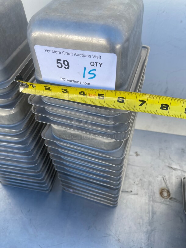 Nice! Commercial Stainless Steel Food Grade Containers NSF 1/4 Size - Image 4 of 5