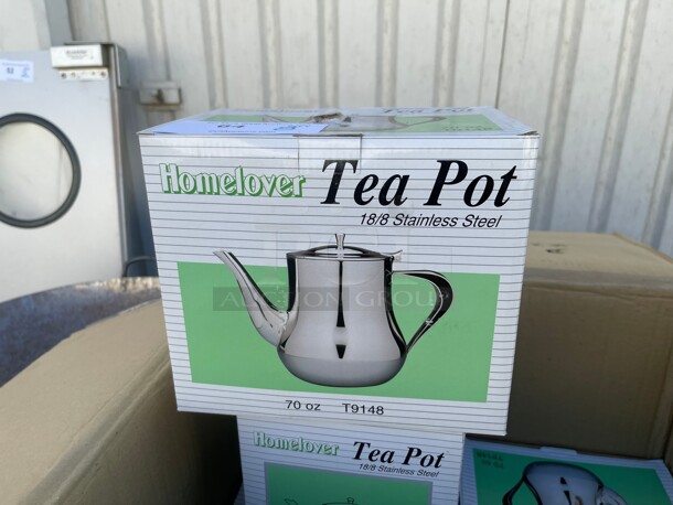 Bran New! Commercial Stainless Steel Large Tea Pot 70 OZ NSF  - Image 2 of 6