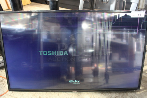 Toshiba Model 49LF421U19 49" Television. 120 Volts, 1 Phase. Buyer Must Pick Up - We Will Not Ship This Item. Tested and Powers On - See Pictures