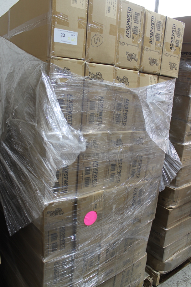 PALLET LOT of 60 BRAND NEW IN BOX! Service Ideas ADISPWSTD 27 oz Gel Soap and Hand Sanitizer Dispenser w/ Floor Stand - 53"H, White. 60 Times Your Bid! - Image 2 of 3