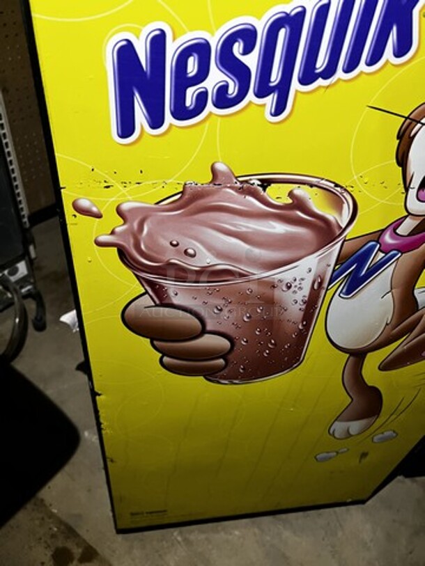 IDW Nesquick Beverage Single Door Reach In Cooler, Slight Scratches On One Side (see photos) Model G-12s. Working When Removed - Image 3 of 5