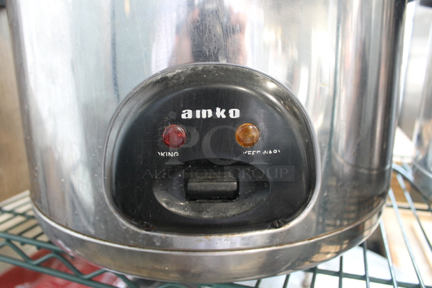 Amko AK-60ERC Stainless Steel Commercial Countertop Rice Cooker. 110-120 Volts, 1 Phase. Tested and Working! - Image 2 of 4