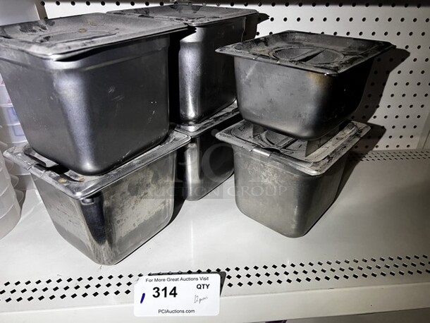 Mixed Lot of Stainless Drop Pans W/Lids QTY 12. Your Bid X 6 - Image 2 of 2