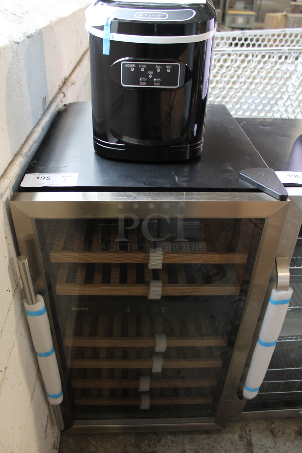 BRAND NEW SCRATCH AND DENT! Danby DWC113BLSDB 38 Bottle Freestanding Dual Zone Wine Cooler Merchandiser. 115 Volts, 1 Phase. Tested and Working!
 - Image 1 of 4