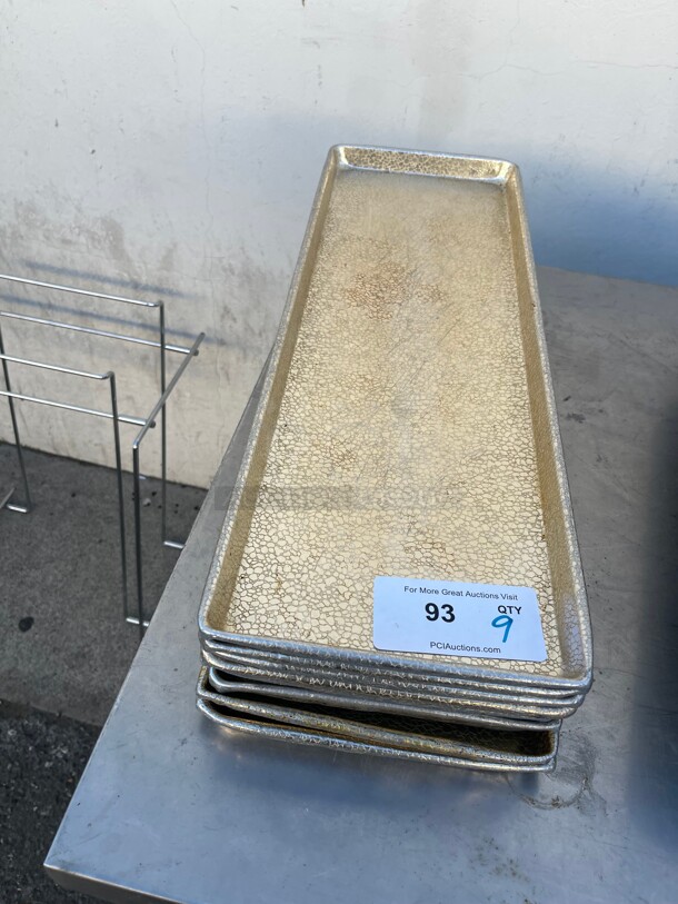 Clean! Commercial 1/2 Sheet Gold Color Great for Presenting Food NSF  - Image 1 of 5