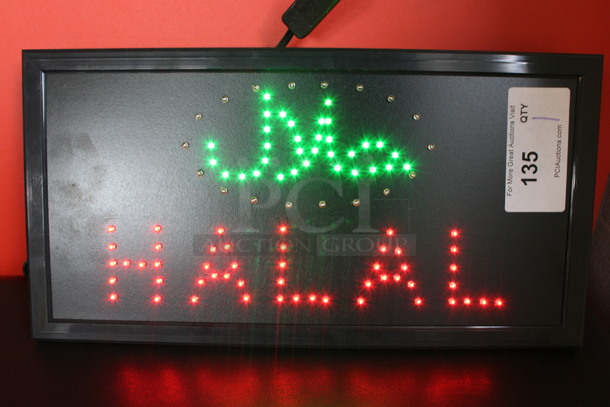 Halal Light Up Sign. 19x1x9.5. Tested and Working! - Image 3 of 6