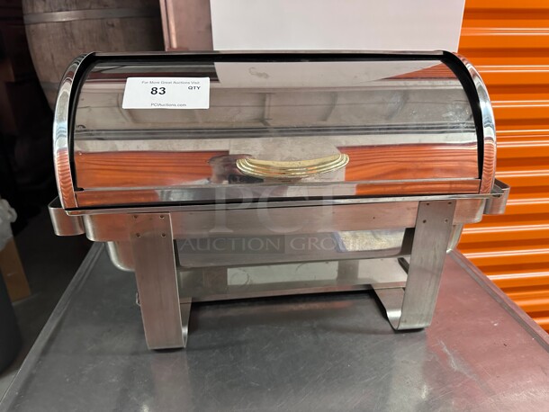 New! Tablecraft  Stainless Steel Commercial Heavy Duty 7 qt. Buffet Chafer Dish w/ Roll Top NSF  - Image 3 of 8