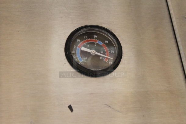 2014 True TG2R-2S ENERGY STAR Stainless Steel Commercial 2 Door Reach In Cooler w/ Poly Coated Racks on Commercial Casters. 115 Volts, 1 Phase. Tested and Working! - Image 3 of 6