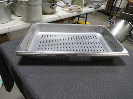 Full Size 2.5 Inch Deep Perforated Hotel Pan. 3XBID.