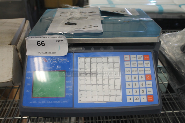 BRAND NEW! 2021 AvaWeigh 334PCSP30 Stainless Steel Commercial Countertop 30 lb. Digital WiFi Price Computing Scale with Thermal Label Printer. 110-240 Volts, 1 Phase. Tested and Working! - Image 1 of 5