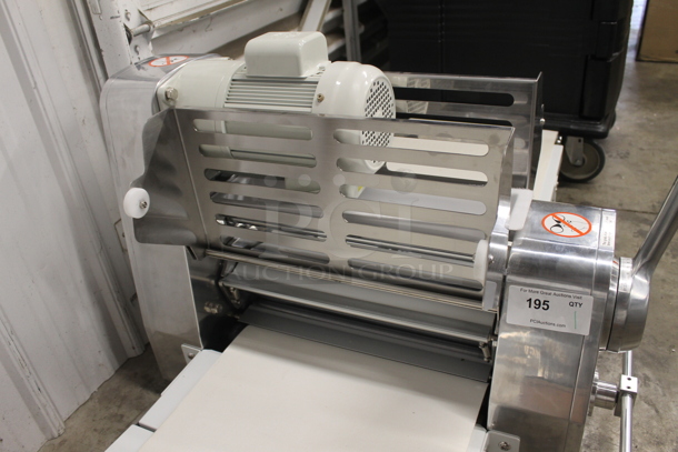 BRAND NEW SCRATCH AND DENT! Estella 34SDSC67 Commercial Stainless Steel Electric Countertop Dough Sheeter On Black Feet. 110V. Tested and Working! - Image 8 of 12