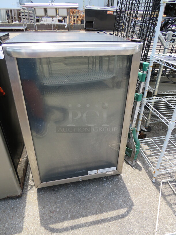 One 1 Door Frigidaire Glass Door Refrigerator. Model# FFBC46L2QS-1. 115 Volt. 21.5X24X33 - Image 1 of 2