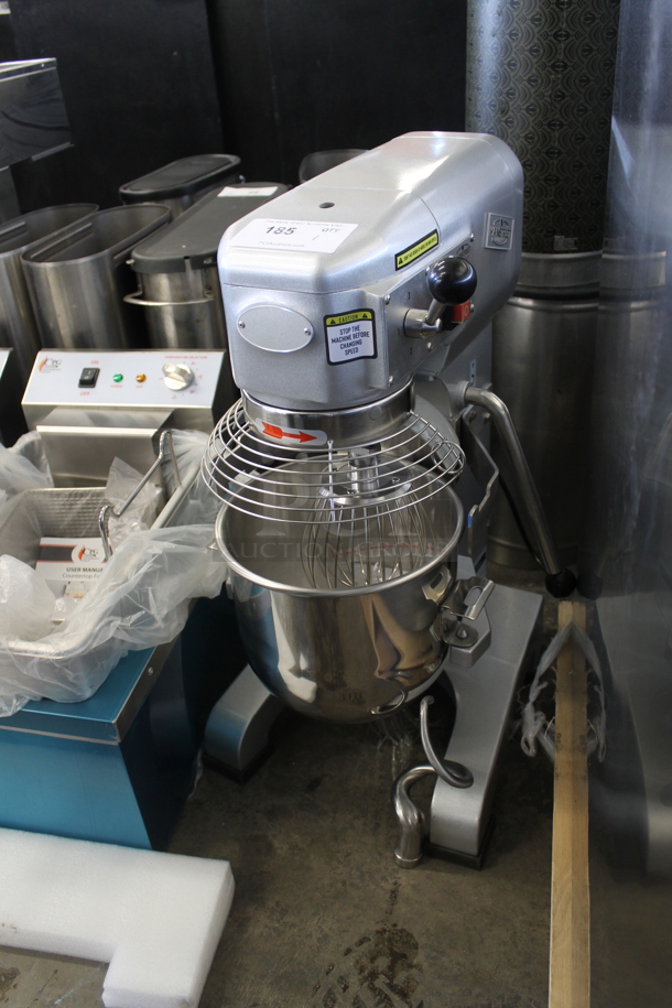 BRAND NEW SCRATCH AND DENT! 2022 Mainstreet 541GMIX10 Metal Commercial Countertop 10 Quart Planetary Dough Mixer w/ Stainless Steel Mixing Bowl, Bowl Guard, Whisk and Dough Hook Attachments. 120 Volts, 1 Phase. Tested and Does Not Power On - Image 2 of 6