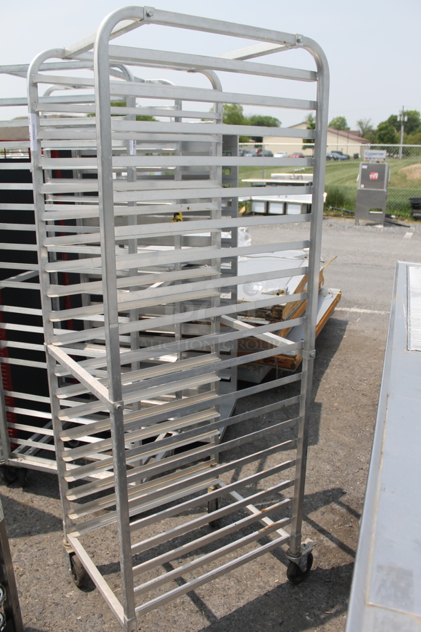 Commercial Aluminum Mobile Sheet Pan Rack On Commercial Casters.  - Image 2 of 3
