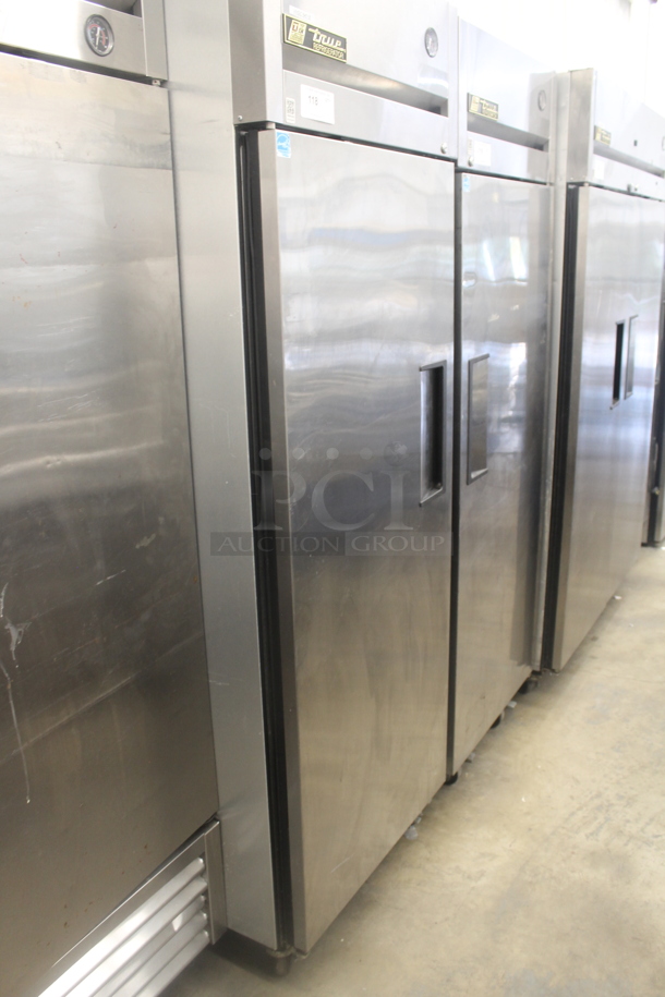 2015 True TG1R-1S ENERGY STAR Stainless Steel Commercial Single Door Reach In Cooler w/ Poly Coated Racks on Commercial Casters. 115 Volts, 1 Phase. Tested and Working! - Image 2 of 6