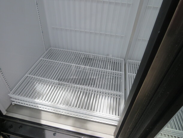 One TRUE 2 Door Glass Door Display Freezer With 8 Racks. Model# GDM-49F-LD. 115/208-230 Volt. 1 Phase. 53X32X78.5 - Image 3 of 5