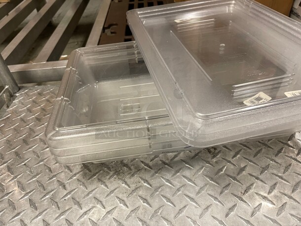 New! Commercial Plastic Food Box 18inch X 12 Inch X 3.5 Inch Clear With Lid NSF Great For Food Storage  - Image 4 of 8