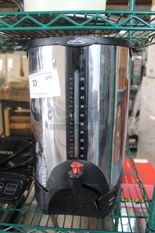 Coffee Pro CP50 Metal Countertop Hot Beverage Dispenser. 120 Volts, 1 Phase.