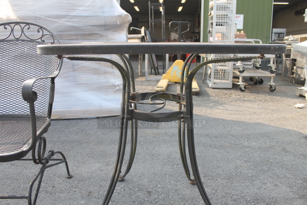 2 Items Including Outdoor Square Lattice Table And Outdoor Lattice Chair With Rounded Back And Top Detail. 2 Times Your Bid! Chair: 22.5X21X33.5 - Image 3 of 7
