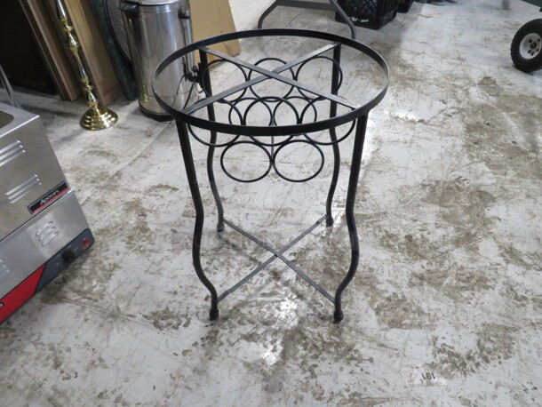 One Black Metal Table Base That Will Hold 5 Wine Bottles. 17X23.5