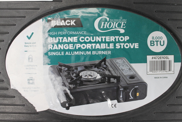 BRAND NEW SCRATCH AND DENT! Choice BDZ153 Countertop Butane Powered Single Burner Portable Range Stove in Case. - Image 2 of 7