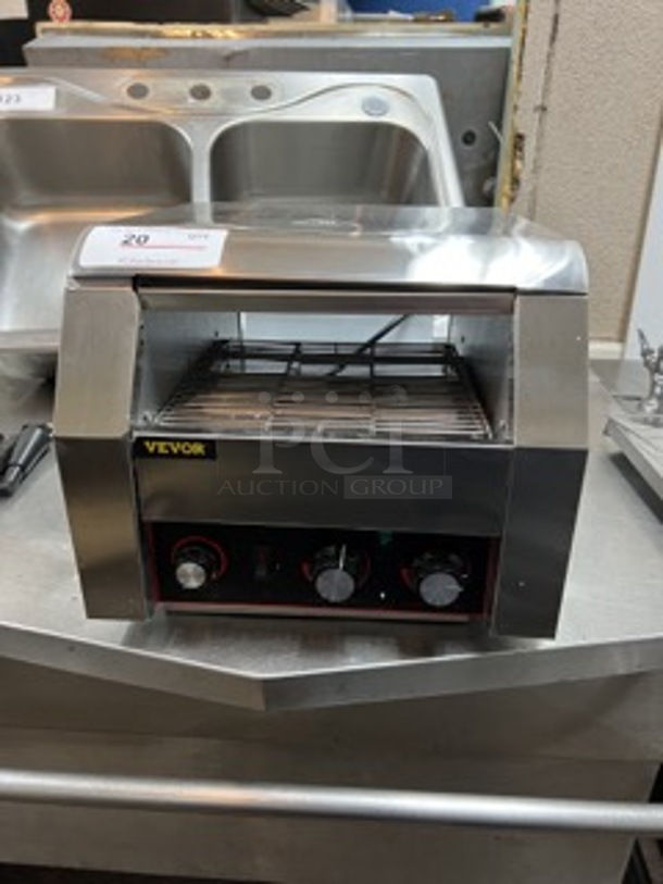 New! VEVOR 300 slices/h Commercial Toaster Conveyor, Heavy Duty Stainless Steel Conveyor Toaster, Restaurant Toaster for Bun Bagel Bread Tested and Working!