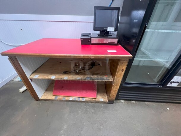 Counter W/Undershelf Storage
4'8"x2'8"x3'
Wall Mount Shelf
**LABOR FOR REMOVAL ADDITIONAL FEE, CONTACT MISSOURI DIVISION FOR LABOR QUOTE OR ADDITIONAL QUESTIONS.
2'8"x1'3"
Two-Door Base Cabinet W/Side Storage 
2'8"x1'8"x3'
QTY: 3 Color: Red - Image 1 of 2