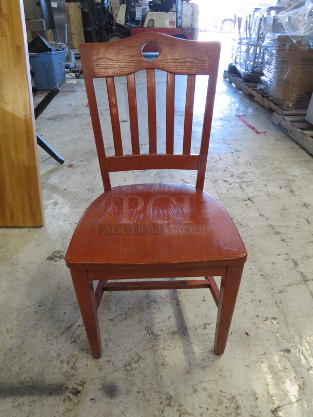 Wooden Schoolhouse Chair. 4XBID