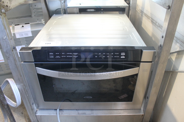 BRAND NEW SCRATCH AND DENT! 2022 KoolMore KM-MD-1SS Stainless Steel Commercial Microwave Oven Drawer. 120 Volts, 1 Phase. 