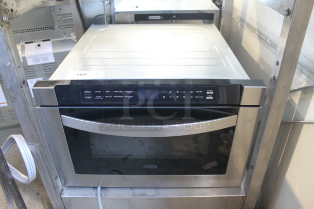 BRAND NEW SCRATCH AND DENT! 2022 KoolMore KM-MD-1SS Stainless Steel Commercial Microwave Oven Drawer. 120 Volts, 1 Phase.  - Image 1 of 7