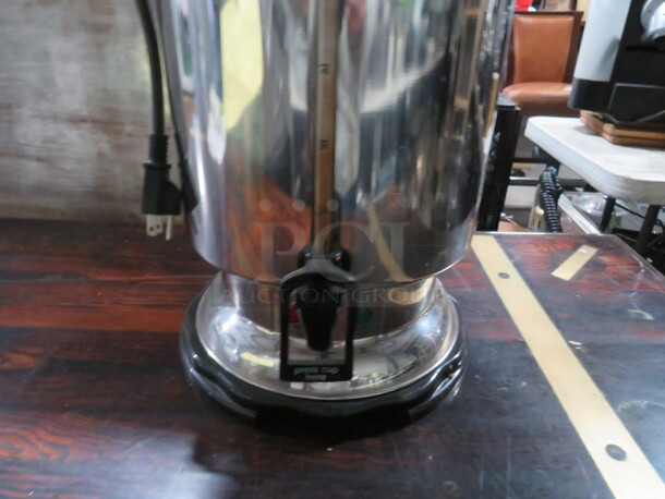 One Hamilton Beach Stainless Steel 60 Cup Coffee Urn/Percolator. 1000 Watts. 120 Volt. #55060. $175.00 - Image 2 of 2