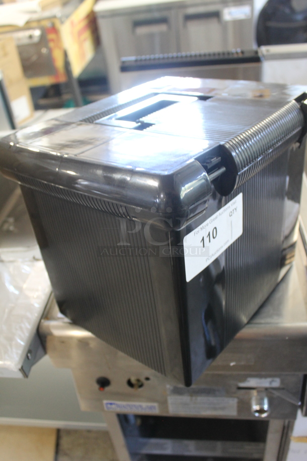 Black Poly Filing Bin w/ Lid. - Image 2 of 3