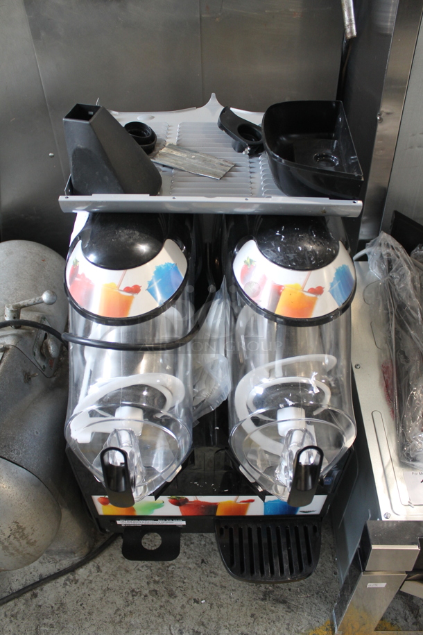 BRAND NEW SCRATCH AND DENT! Vollrath VCBA128-37 Metal Commercial Countertop 2 Hopper Slushie Machine. 115 Volts, 1 Phase. Tested and Working! - Image 1 of 9