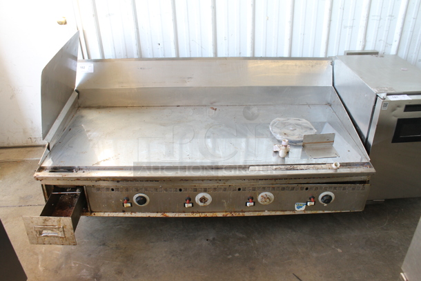 Keating 60X30FLDMiraClean Stainless Steel Commercial Countertop Natural Gas Powered Flat Top Chrome Top Griddle. 150,000 BTU. - Image 1 of 9