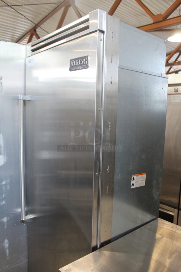 Viking Professional Stainless Steel Commercial Single Door Reach In Cooler. 115 Volts, 1 Phase. Tested and Powers On But Does Not Get Cold - Image 3 of 11