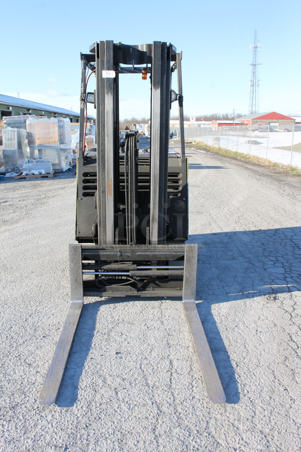 Clark ESX25 Metal Industrial 5,000 Pound Capacity Electric Powered Rider Forklift w/ EnerSys EF3-18-1050 Battery Charger. 8,523 Hours. Forklift is Tested and Working! - Image 2 of 12