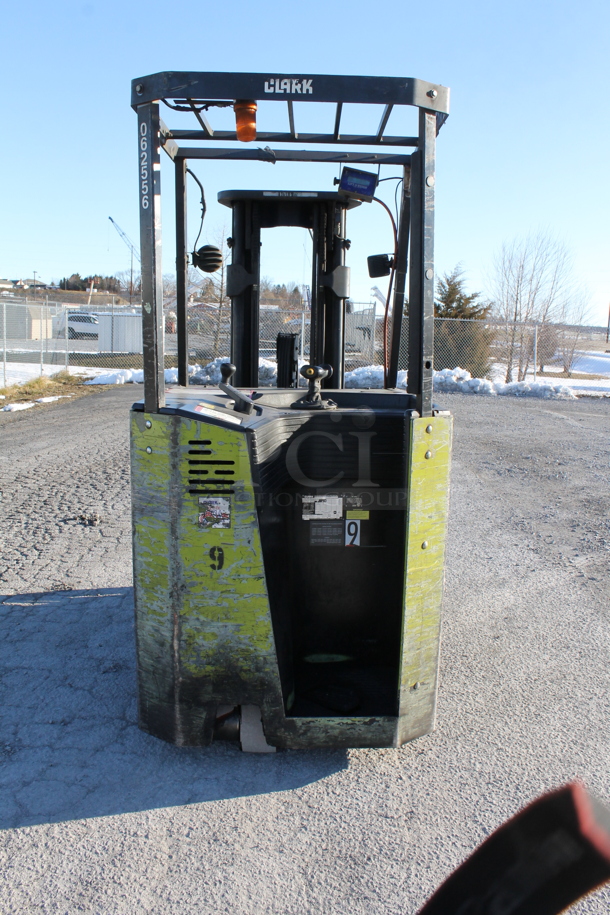 Clark ESX25 Metal Industrial 5,000 Pound Capacity Electric Powered Rider Forklift w/ EnerSys EF3-18-1050 Battery Charger. 8,523 Hours. Forklift is Tested and Working! - Image 5 of 12