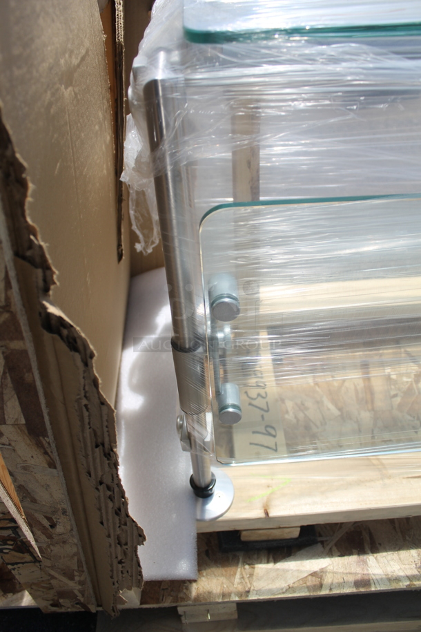 BRAND NEW IN CRATE! Metal and Glass Sneeze Guard. - Image 5 of 5