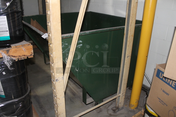 Green Metal Dumpster on Commercial Casters. - Image 2 of 3