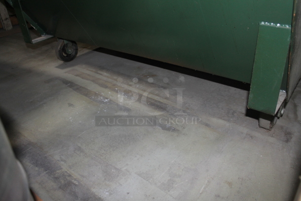 Green Metal Dumpster on Commercial Casters. - Image 3 of 3