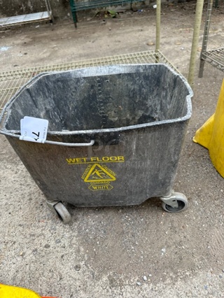One Mop Bucket On Casters.