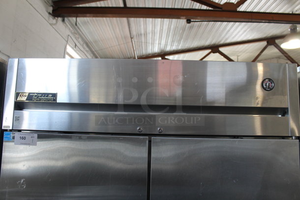 2014 True TG2R-2S ENERGY STAR Stainless Steel Commercial 2 Door Reach In Cooler w/ Poly Coated Racks on Commercial Casters. 115 Volts, 1 Phase. Tested and Working! - Image 2 of 11