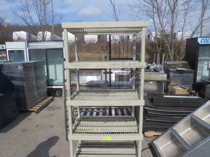 One Poly Shelving System With 5 Shelves. 36X24X73
