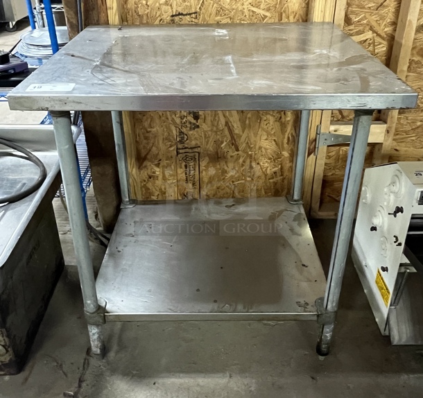 Stainless Table W/Shelf - Image 1 of 1