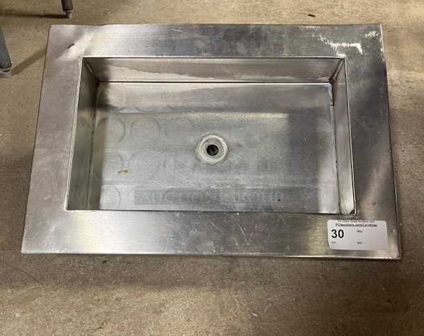 Stainless Ice/Beverage Holder w/Drain