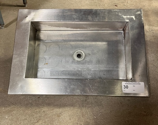 Stainless Ice/Beverage Holder w/Drain - Image 1 of 2