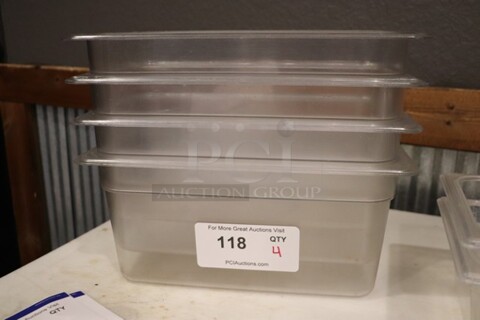 Plastic Rectangle Prep/Containers 
QTY 4
12.5x6.75x5.75
Your Bid x 4