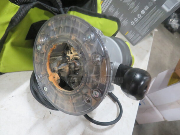 One Ryobi Fixed Base Router, With Carry Bag. #R163G. 120 Volt.  - Image 2 of 4