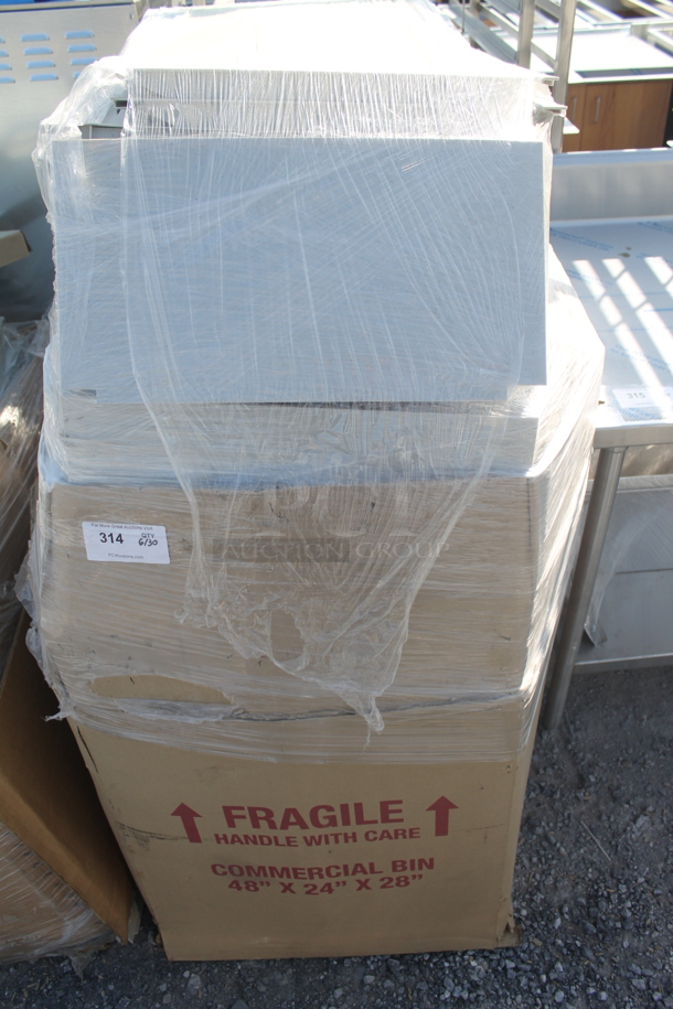 ALL ONE MONEY! Lot of BRAND NEW! Gray Poly Shelf Pieces. Includes 20x11 - Image 1 of 4