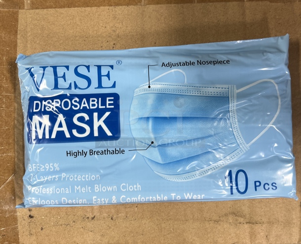 VESE Disposable Masks, (10 per Pack)
3000 per Case